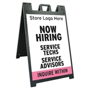 Now Hiring A-Frame with Store Logo