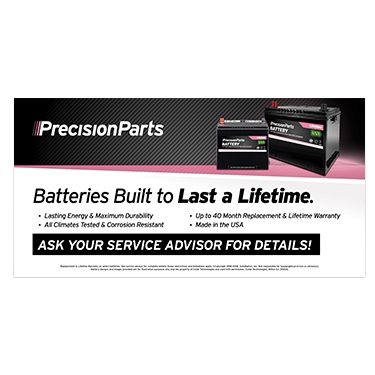 PrecisionParts Battery Vinyl Banner