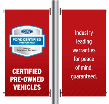AutoNation Pre Owned Pole Banner Carfax