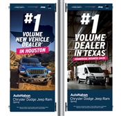 AutoNation Pre Owned Pole Banner Number One Dealer