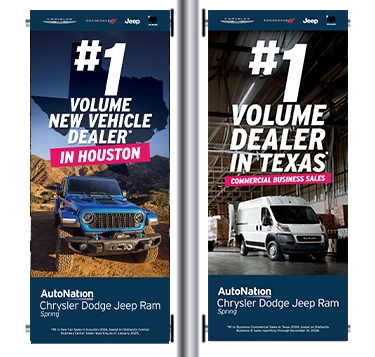 AutoNation Pre Owned Pole Banner Number One Dealer