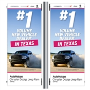 AutoNation Pre Owned Pole Banner Number One Dealer tx