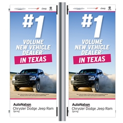 AutoNation Pre Owned Pole Banner Number One Dealer tx