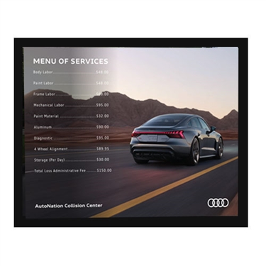 Poster- Collision Center Audi MENU