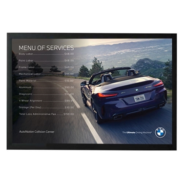 Poster- Collision Center Menu of Services-BMW
