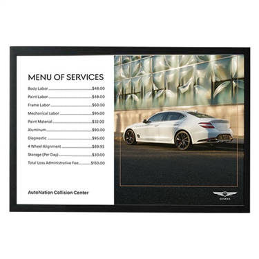 Poster- Collision Center Menu of Services-Genesis