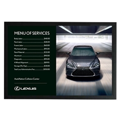 Poster- Collision Center Menu of Services-Lexus