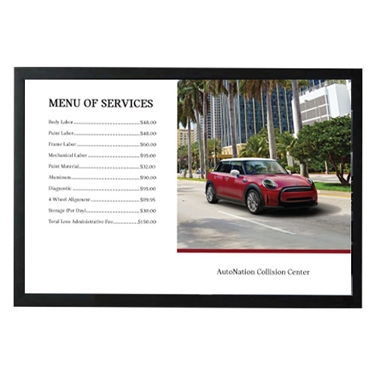 Poster- Collision Center Menu of Services-MINI