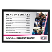 Poster- Collision Center Menu of Services-Version 1
